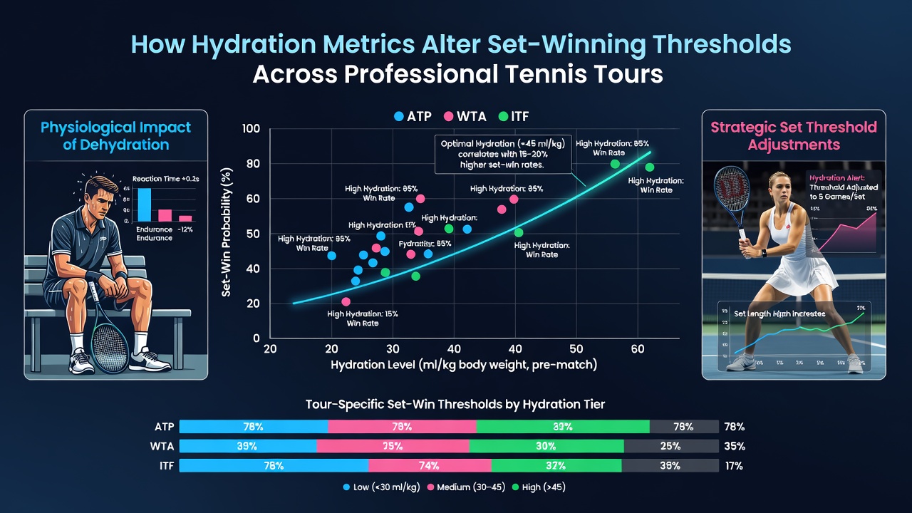 Tennis hydration analysis chart showing electrolyte levels during matches