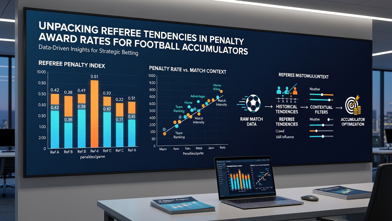 Close-up of VAR monitor showing penalty review with referee headset and lines drawn on the pitch image